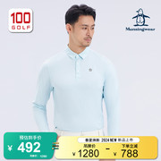 MUNSINGWEAR/万星威高尔夫服装男士长袖体恤秋季时尚翻领polo衫