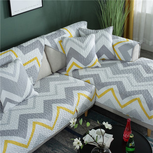 北欧全棉沙发垫布艺防滑简约现代四季通用客厅沙发套沙发罩巾全盖