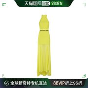香港直邮elisabettafranchi女士，挂脖绉纱面料连衣裙ab61142e2