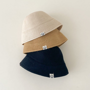儿童渔夫帽春秋薄款小童洋气帽子，婴儿宝宝针织帽出游穿搭韩版盆帽