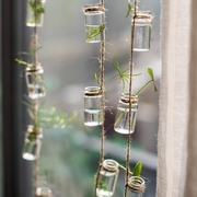 掬涵玻璃瓶串装饰挂件吊饰门帘水培植物花器风铃森系北欧小花瓶