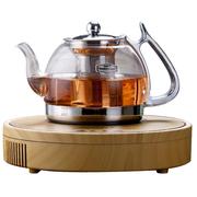 玻润电磁炉专用煮茶壶加厚玻璃，茶壶套装烧水壶，不v锈钢过滤煮茶器