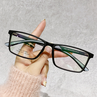 超轻TR90眼镜框经典双色方框眼睛架男女通用配近视有度数镜片