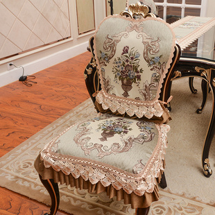 欧式餐椅垫高档奢华防滑椅子，背巾椅子套四季通用桌旗桌布
