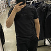北美ckjeans男士夏季简约时尚，立体logo纯棉透气圆领短袖t恤