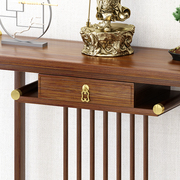 新中式轻奢玄关桌简约实木长条窄桌供奉摆台家用艺术风格，靠墙条几