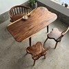 雨板椭造大板茶桌木随圆家用茶台型阳台H餐整型原木桌实木板边书