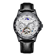瑞士品牌全自动机械男表商务男士手表精钢皮带钢带夜光国产腕表