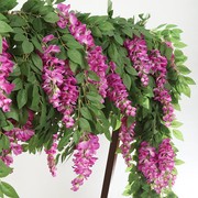 。仿真紫藤花假花藤条吊r顶花串藤蔓吊花装饰花塑料植物空调管道