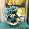 欧式美式花瓶仿真花艺套装假花摆件客厅玄关角几大盆花复古大号