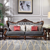 欧式真皮沙发实木123沙发组合别墅客厅家具美式小户型复古皮沙发