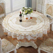 家用圆桌布防水防油免洗塑料PVC加厚耐热圆台布欧式大圆形餐桌布