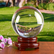 水晶球摆件透明白圆球，玻璃客厅办公桌玄关，家居装饰品拍照摄影道具