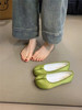 法式小众绿色玛丽珍单鞋女2024年设计感分，趾猪蹄浅口芭蕾舞鞋