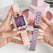 马卡龙(马卡龙)糖果色适用小天才电话手表表带，z8少年版腕带z7z7sz9树脂z1q1aq2a运动z6az6智能儿童配件