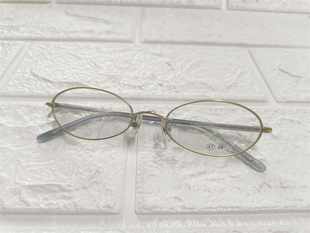 Courreges外贸原单活希源眼镜架金属小镜面素颜显瘦眼镜文艺全框