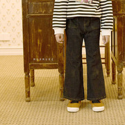 龙凤妈妈韩国童装女童，前口袋牛仔，小喇叭裤靴裤2023冬季m822