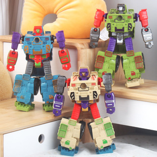 狂爆战甲机车变形机器人货柜车模型儿童益智玩具男孩生日礼物