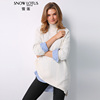 snowlotussince1965雪莲，纯羊绒衫高领套头中长款针织，毛衣女(毛衣女)