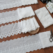 纯棉布刺绣镂空花边 白色单边棉线DIY手工饰品蕾丝服装群辅料