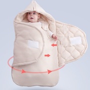 婴童睡袋婴儿包被秋冬加厚宝宝新生儿外J出宝宝用品防踢被抱毯抱