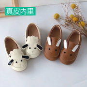 儿童动物单鞋2024春季韩版可爱一脚蹬男女童豆豆鞋宝宝小皮鞋