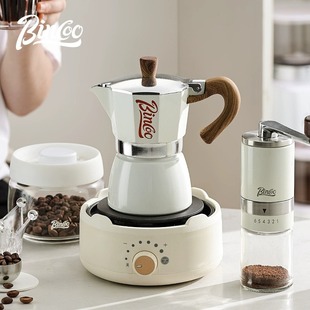bincoo摩卡壶煮咖啡机，家用小型电陶炉萃取手冲咖啡壶套装咖啡器具