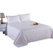 酒店用床单白色宾馆床上用品全棉加密加厚床笠床罩单件纯棉秋简约