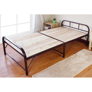松木床折叠床双人床1.2米实木床单人床1米木板床简易床午睡午休床