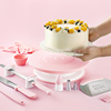 制作蛋糕粉色黄色转盘裱花旋转台做蛋糕的工具套装家用生日蛋糕台