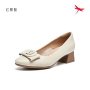 2023秋红蜻蜓皮鞋，女鞋女单鞋，b41270031方根b41270032浅口大码