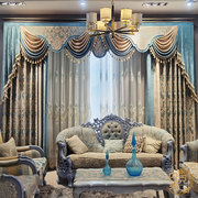 欧式窗帘客厅奢华大气简欧豪华美式复古别墅成品法式高档雪尼尔布