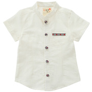 棉麻中山装唐装衬衫男童夏季薄款中国风童装复古中式礼服儿童上衣