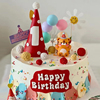 韩式虎宝宝周岁蛋糕装饰摆件小老虎生日满月一百天甜品台烘焙插件
