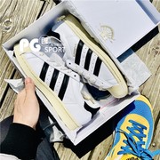 Adidas三叶草做旧80S金标贝壳男女复古休闲板鞋C77124 FV2831