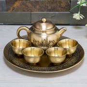 欧式金属高档创意茶具套装创意家用送礼礼盒工艺品竹子茶具6件套