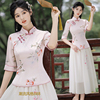 新中式女唐装改良版时尚现代旗袍，两件套上衣夏中国(夏中国)风采耳广场舞服