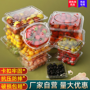 一次性水果盒子透明果蔬，保鲜盒500克打包盒子，车厘子草莓包装盒1斤