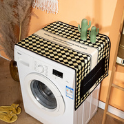 防水滚筒洗衣机罩防晒棉麻盖布简约现代防尘冰箱罩通用微波炉罩