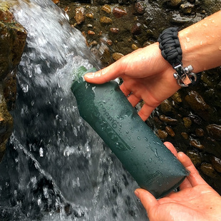 tpu便携软水壶可折叠水杯户外硅胶骑行水袋，运动登山军迷水瓶旅行