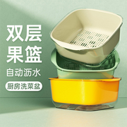 双层洗菜盆沥水篮，厨房客厅茶几家用菜篮子水果盘，洗菜篮子米