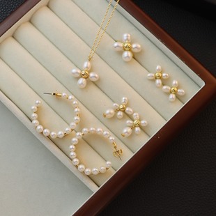 欧美轻奢饰品淡水珍珠系列，戒指t家气质百搭高级感耳钉项链套装女