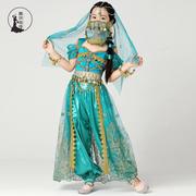 印度舞蹈服装女儿童六一新疆民族舞台演出服公主，敦煌异域风情服装
