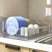 304不锈钢碗碟架碗架沥水架，单层厨房置物架台面，放碗筷碗盘收纳架