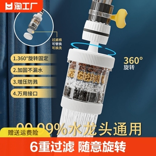 水龙头过滤器家用自来水净化器，厨房净水龙头，滤嘴通用延伸防溅神器