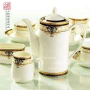 猴子仙桃 浮雕骨瓷功夫茶茶杯茶具8件套（含托盘）