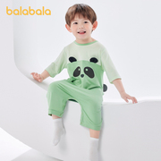 巴拉巴拉儿童连体睡衣夏装宝宝家居服男女童小童宝宝熊猫造型