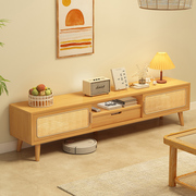 日式电视柜现代简约茶几组合客厅，家用实木地柜，落地小户型电视机柜