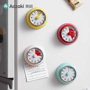 青崎机械计时器厨房，做饭定时提醒器，可视化时间管理闹钟倒计时磁吸