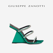 商场同款Giuseppe Zanotti GZ女士水钻露趾高跟鞋
